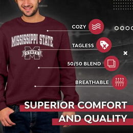 Mississippi State Bulldogs Adult Arch & Logo Soft Style Gameday Crewneck Sweatshirt - Team Color