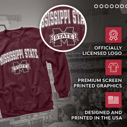 Mississippi State Bulldogs Adult Arch & Logo Soft Style Gameday Crewneck Sweatshirt - Team Color