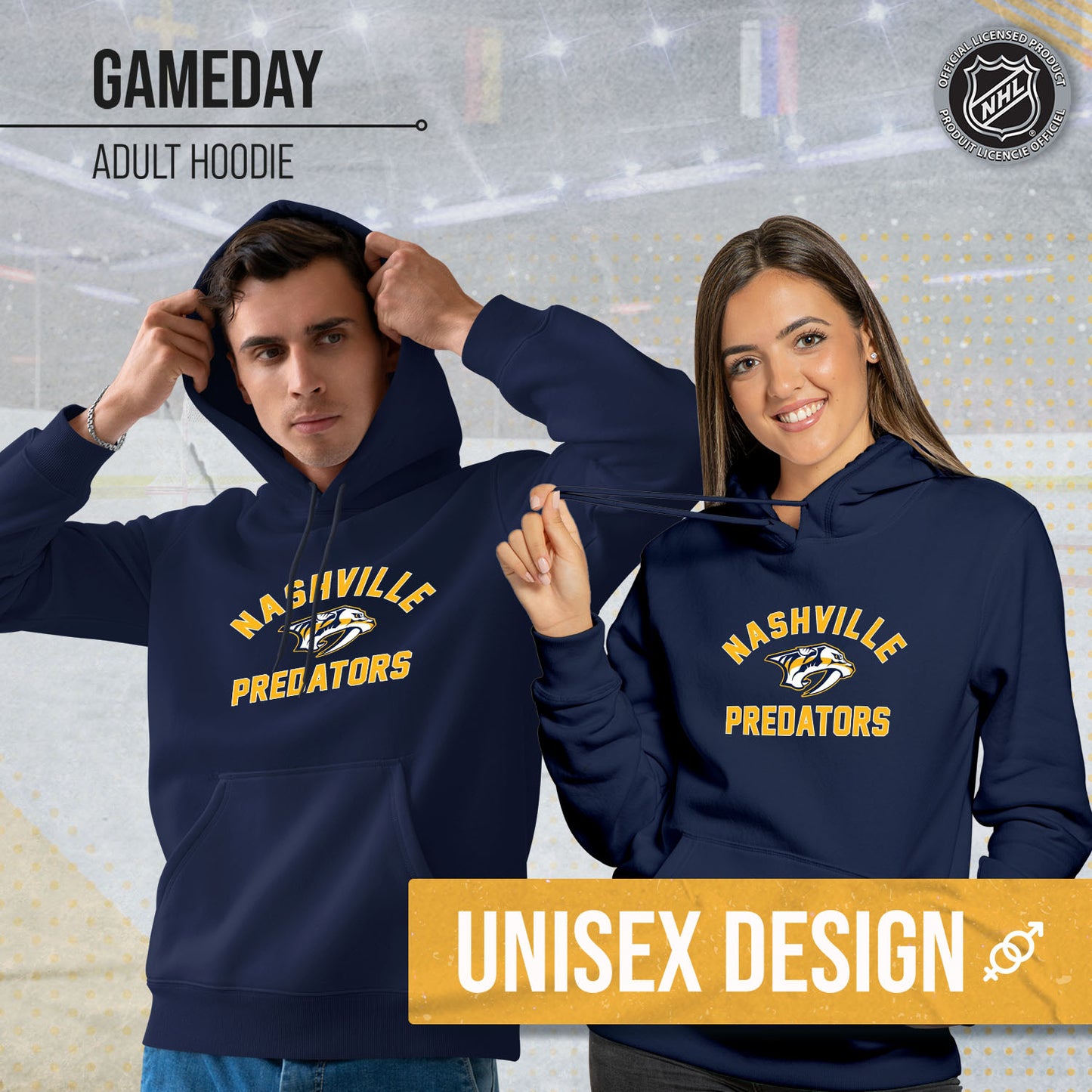 Nashville Predators Adult NHL Gameday Hooded Sweatshirt - Navy