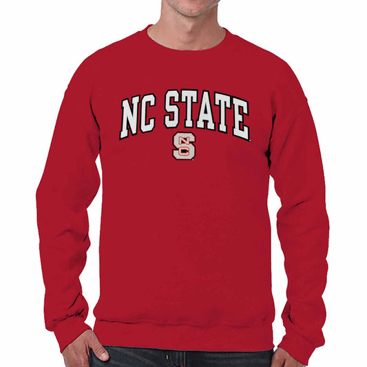 NC State Wolfpack NCAA Adult Tackle Twill Crewneck Sweatshirt - Red