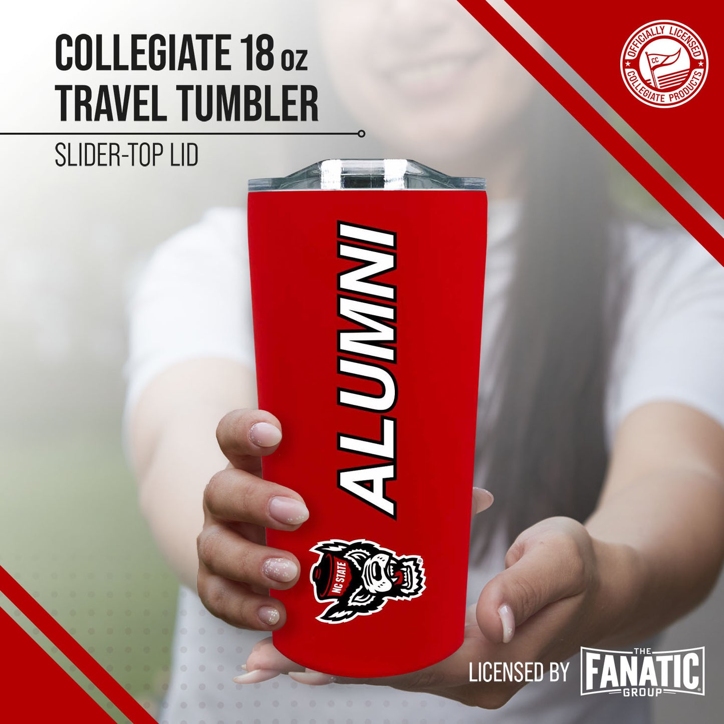 NC State Wolfpack NCAA Stainless Steel Travel Tumbler for Alumni - Red