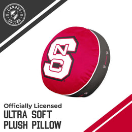 NC State Wolfpack Team Logo 15 Inch Ultra Soft Stretch Plush Pillow - Red
