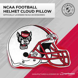 NC State Wolfpack NCAA Helmet Super Soft Football Pillow - White