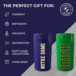 Notre Dame Fighting Irish College and University 2-Pack Shot Glasses - Team Color