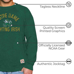 Notre Dame Fighting Irish Adult University Crewneck - Green