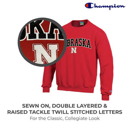 Nebraska Cornhuskers Adult Tackle Twill Crewneck - Red