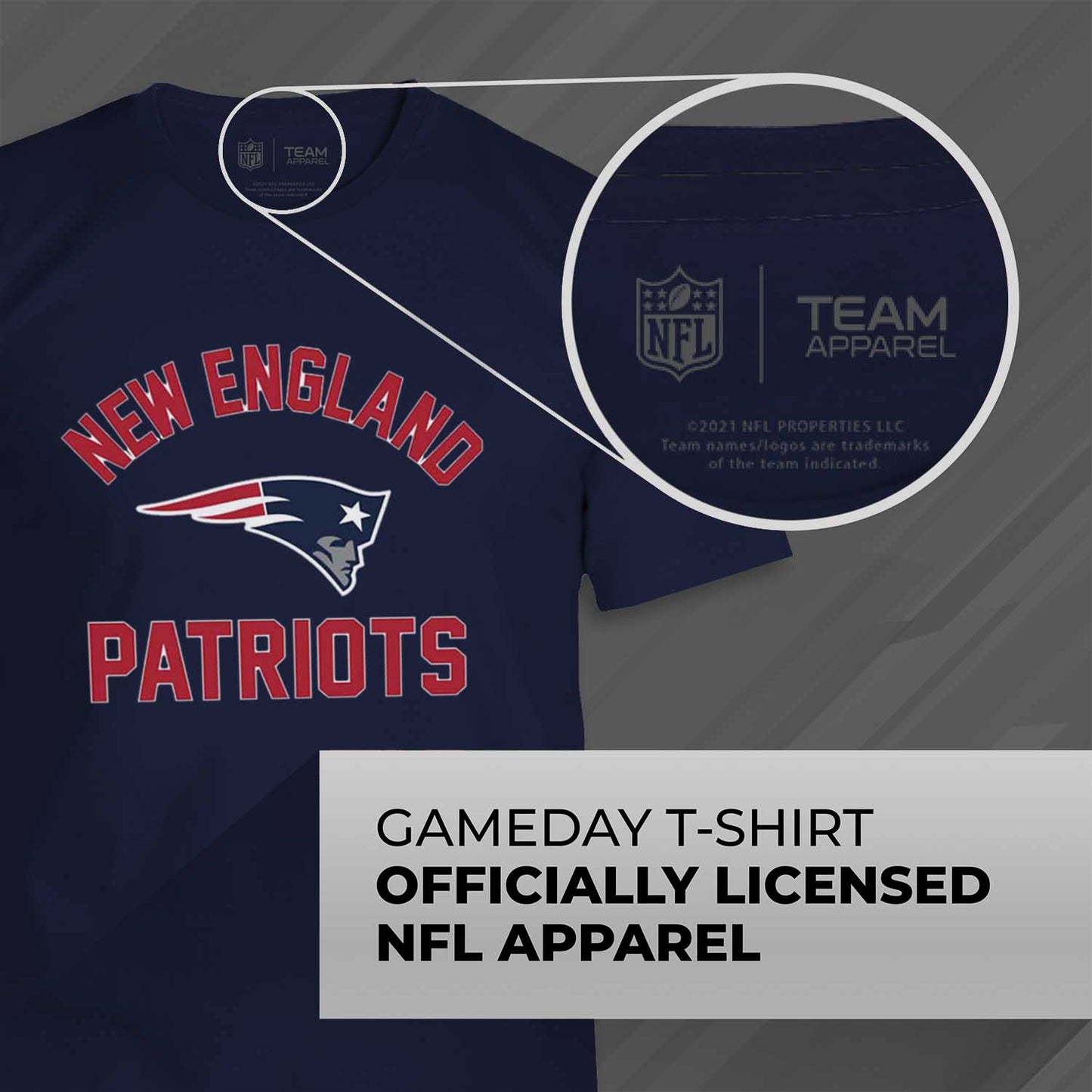 New England Patriots NFL Adult Gameday T-Shirt - Navy