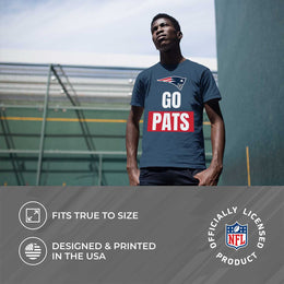 New England Patriots NFL Adult Team Slogan Unisex T-Shirt - Navy