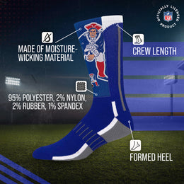 New England Patriots NFL V Curve  Socks - Team Color