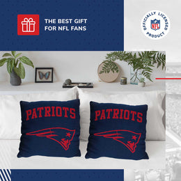 New England Patriots NFL Decorative Football Throw Pillow - Navy