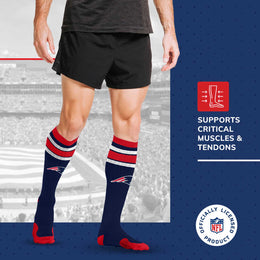 New England Patriots NFL Adult Knee High-Performance Socks - Navy