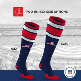 New England Patriots NFL Adult Knee High-Performance Socks - Navy