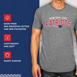 New England Patriots NFL Starting Fresh Short Sleeve Heather T-Shirt - Sport Gray