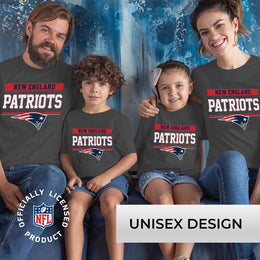 New England Patriots NFL Youth Short Sleeve Charcoal T Shirt - Charcoal