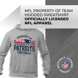 New England Patriots NFL Adult Property Of Hooded Sweatshirt - Sport Gray