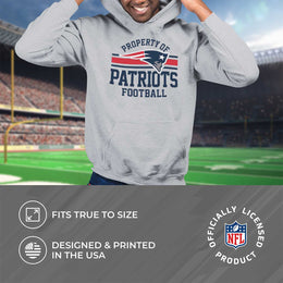 New England Patriots NFL Adult Property Of Hooded Sweatshirt - Sport Gray
