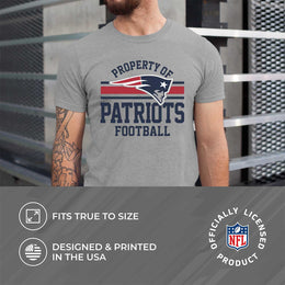 New England Patriots NFL Adult Property Of T-Shirt - Sport Gray