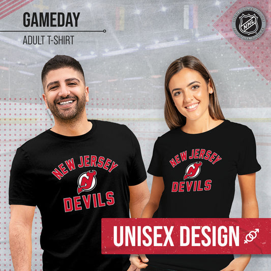 New Jersey Devils NHL Adult Game Day Unisex T-Shirt - Black