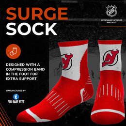 New Jersey Devils NHL Youth Surge Socks - Red