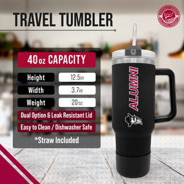 New Mexico State Aggies Collegiate 40oz Stainless Steel Travel Tumbler with Handle for Alumni - Black