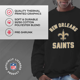 New Orleans Saints NFL Adult Gameday Football Crewneck Sweatshirt - Black