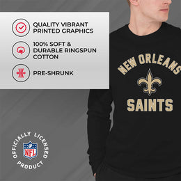 New Orleans Saints NFL Gameday Adult Long Sleeve Shirt - Black