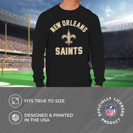 New Orleans Saints NFL Gameday Adult Long Sleeve Shirt - Black