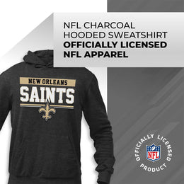 New Orleans Saints NFL Adult Gameday Charcoal Hooded Sweatshirt - Charcoal