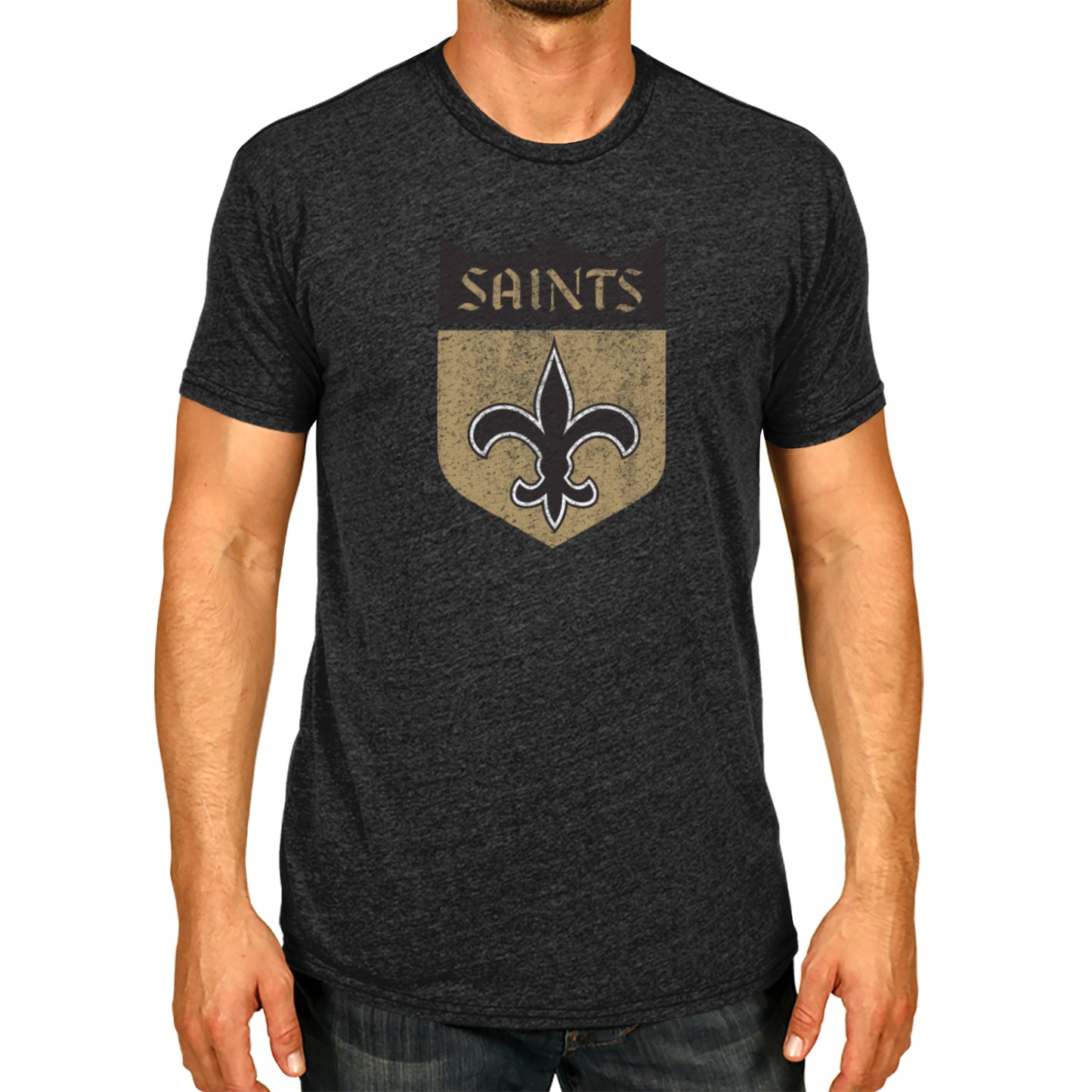 New Orleans Saints NFL Modern Throwback T-shirt - Black