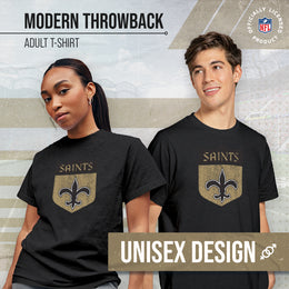 New Orleans Saints NFL Modern Throwback T-shirt - Black