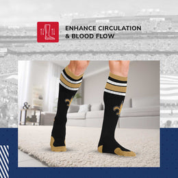 New Orleans Saints NFL Adult Knee High-Performance Socks - Black