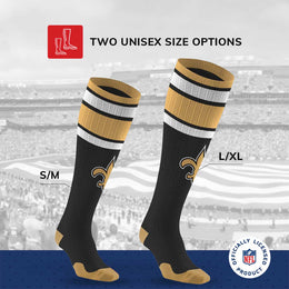 New Orleans Saints NFL Adult Knee High-Performance Socks - Black