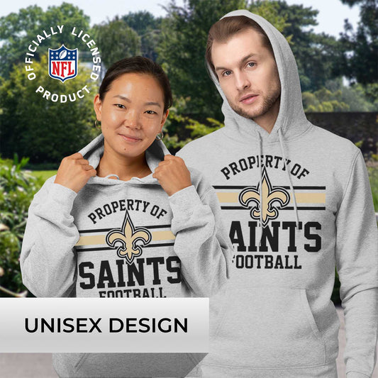 New Orleans Saints NFL Adult Property Of Hooded Sweatshirt - Sport Gray