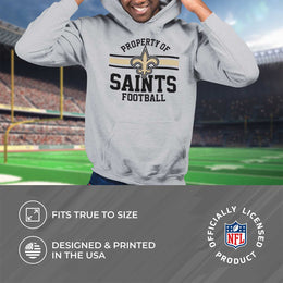 New Orleans Saints NFL Adult Property Of Hooded Sweatshirt - Sport Gray