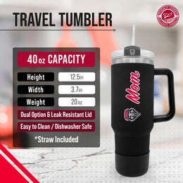 New Mexico Lobos Collegiate 40oz Stainless Steel Travel Tumbler with Handle for Mom - Black
