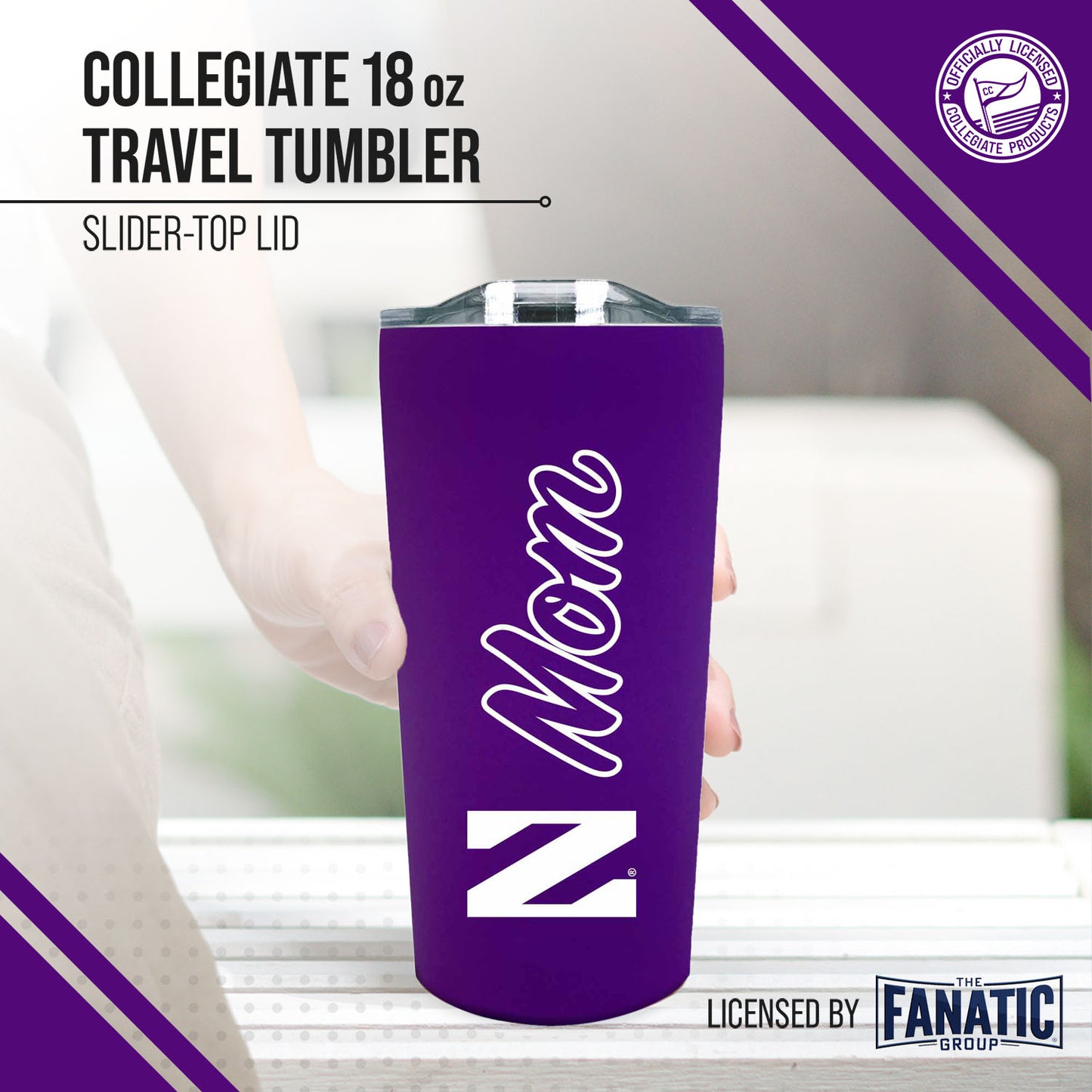 Northwestern Wildcats NCAA Stainless Steel Travel Tumbler for Mom - Purple