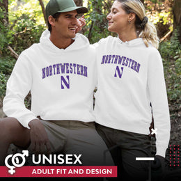Northwestern Wildcats Adult Arch & Logo Soft Style Gameday Hooded Sweatshirt - White