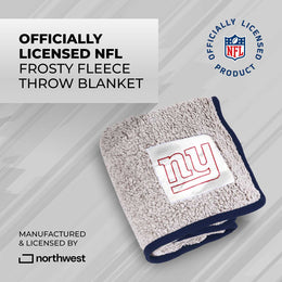 New York Giants NFL Silk Touch Sherpa Throw Blanket - Royal