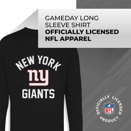 New York Giants NFL Gameday Adult Long Sleeve Shirt - Black