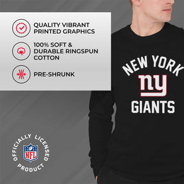 New York Giants NFL Gameday Adult Long Sleeve Shirt - Black