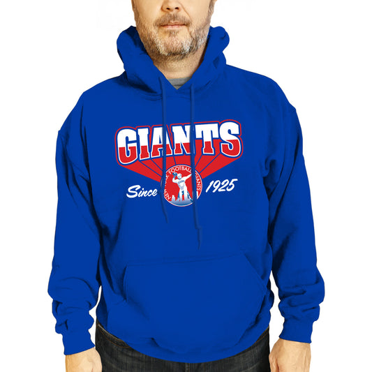 New York Giants NFL Adult Unisex Vintage Block Ultra Soft Fleece Hooded Sweatshirt - Royal