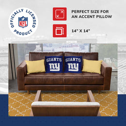 New York Giants NFL Decorative Football Throw Pillow - Royal