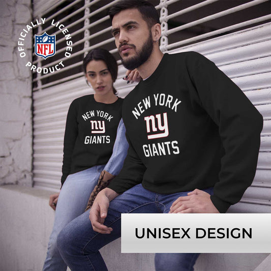 New York Giants NFL Adult Gameday Football Crewneck Sweatshirt - Black