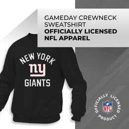 New York Giants NFL Adult Gameday Football Crewneck Sweatshirt - Black