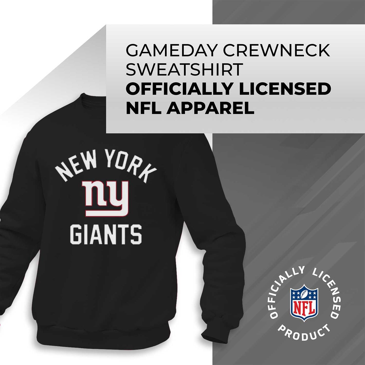 New York Giants NFL Adult Gameday Hooded Sweatshirt - Black