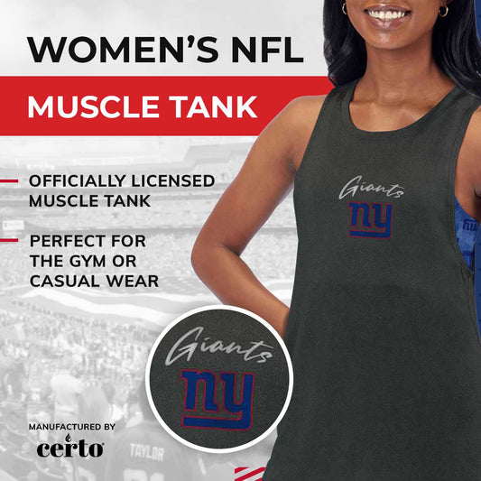 New York Giants NFL Women's Muscle Tank - Black