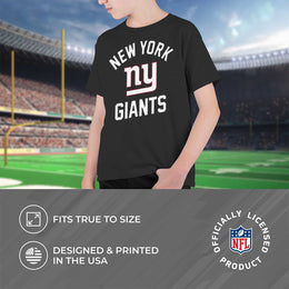 New York Giants NFL Youth Gameday Football T-Shirt - Black