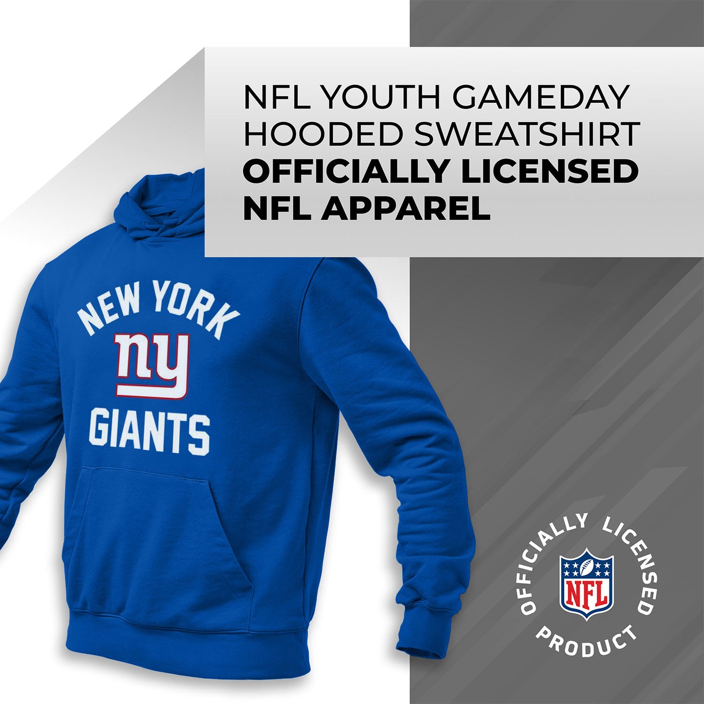 New York Giants NFL Youth Gameday Hooded Sweatshirt - Royal