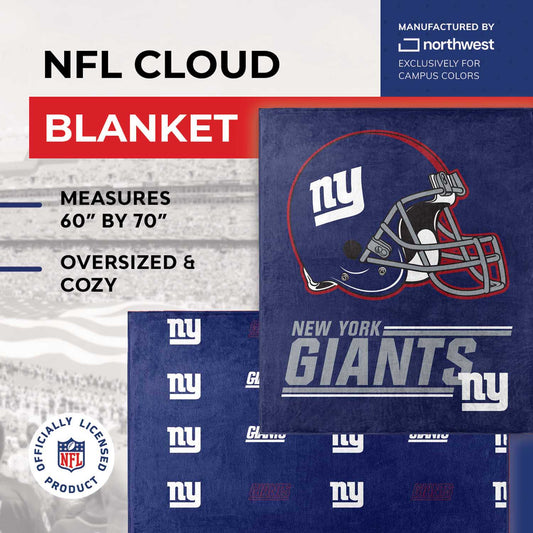 New York Giants NFL Double Sided Blanket - Royal