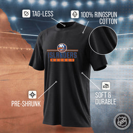 New York Islanders Adult NHL Heather Charcoal True Fan Hockey T-Shirt - Charcoal
